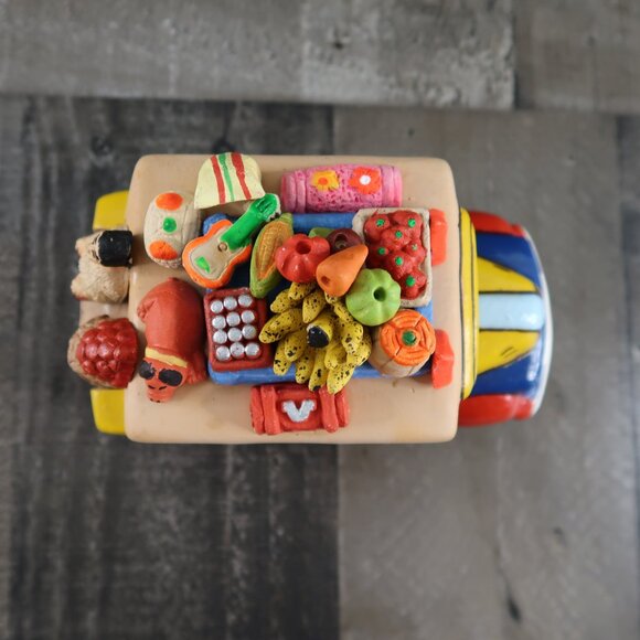 Columbia Folk Art Clay Pottery Chiva Bus Arts & Crafts Ceramic Columbian - Picture 5 of 9